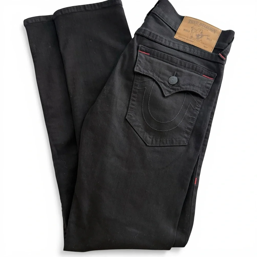 True Religion Rocco Skinny Black Jean 33